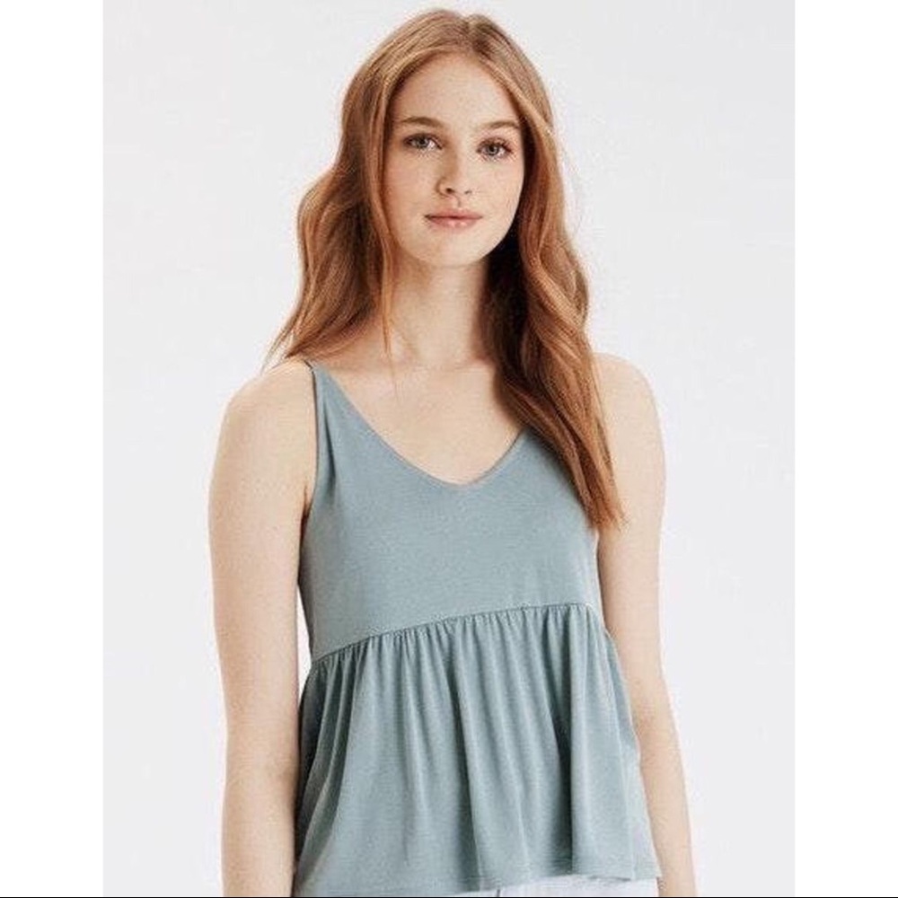 American eagle V neck peplum top